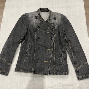 [US6]Marc Jacob’s Charcoal Denim Jacket Military Motorcycle